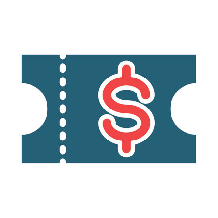 Voucher Glyph Two Color Icon For Personal And Commercial Use.のイラスト素材