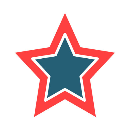 Star Glyph Two Color Icon For Personal And Commercial Use.のイラスト素材