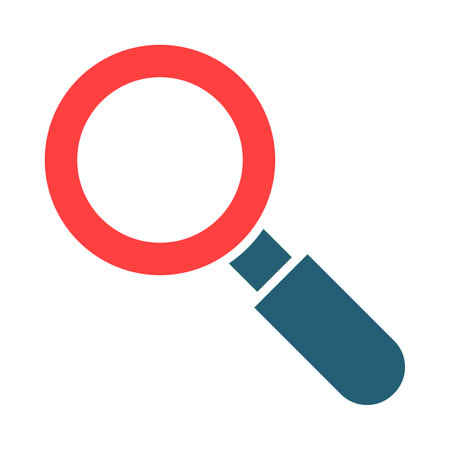 Magnifying Glass Glyph Two Color Icon For Personal And Commercial Use.のイラスト素材