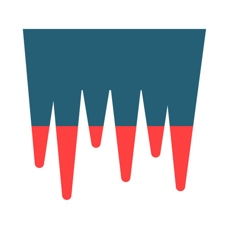 Icicles Glyph Two Color Icon For Personal And Commercial Use.のイラスト素材