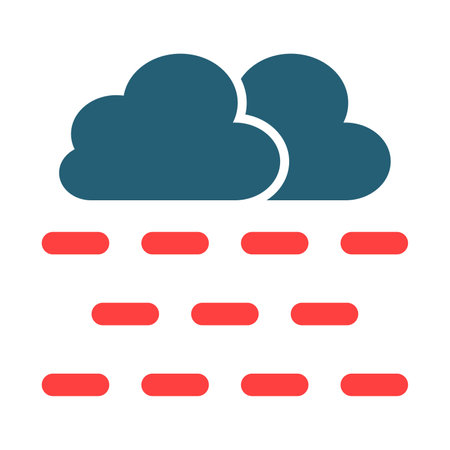 Fog Glyph Two Color Icon For Personal And Commercial Use.のイラスト素材