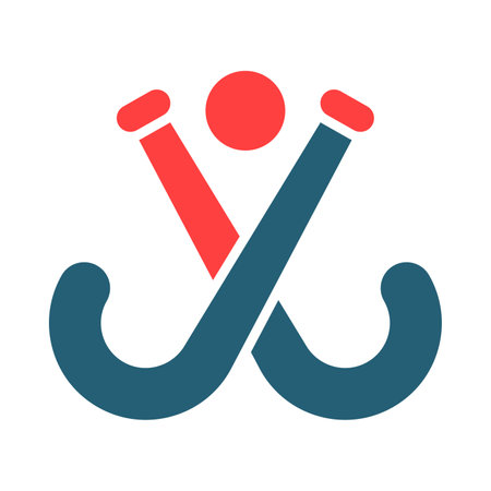 Hockey Glyph Two Color Icon For Personal And Commercial Use.のイラスト素材