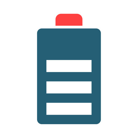 Battery Glyph Two Color Icon For Personal And Commercial Use.のイラスト素材