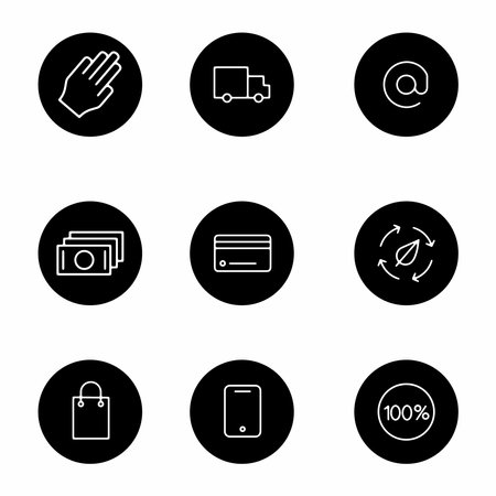Modern icon set vector designs for financial servicesのイラスト素材
