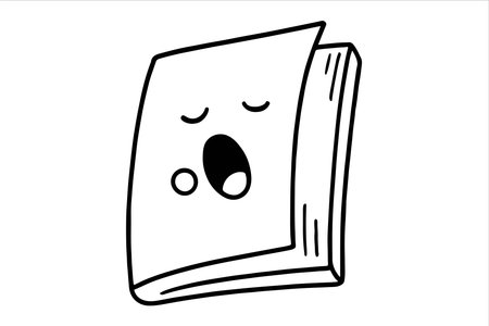 Cute cartoon book isolated on a white background. Vector illustration.のイラスト素材