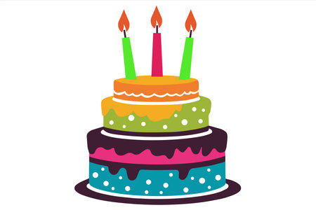 Celebrate with a sweet cream pie birthday cake and candle Art