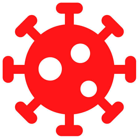 Virus vector illustration. Flat illustration iconic design of virus, isolated on a white background.のイラスト素材