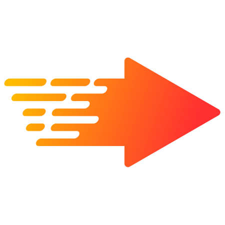 Rush arrow vector illustration. Flat illustration iconic design of rush arrow, isolated on a white background.のイラスト素材