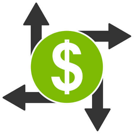 Dollar transactions vector illustration. Flat illustration iconic design of dollar transactions, isolated on a white background.のイラスト素材