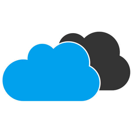 Clouds vector illustration. Flat illustration iconic design of clouds, isolated on a white background.のイラスト素材