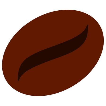 Coffee seed vector illustration. Flat illustration iconic design of coffee seed, isolated on a white background.のイラスト素材