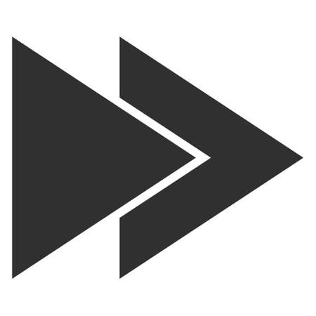 Fast forward vector illustration. Flat illustration iconic design of fast forward, isolated on a white background.のイラスト素材