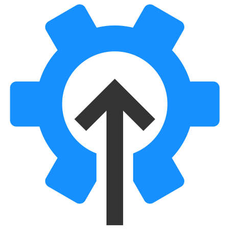 Gear integration vector illustration. Flat illustration iconic design of gear integration, isolated on a white background.のイラスト素材