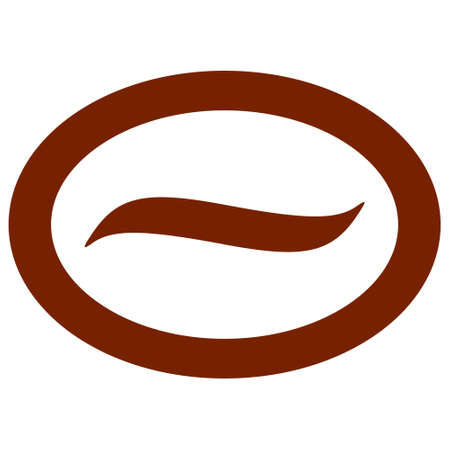 Coffee bean vector illustration. Flat illustration iconic design of coffee bean, isolated on a white background.のイラスト素材