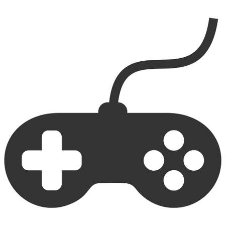 Playing console vector illustration. Flat illustration iconic design of playing console, isolated on a white background.のイラスト素材