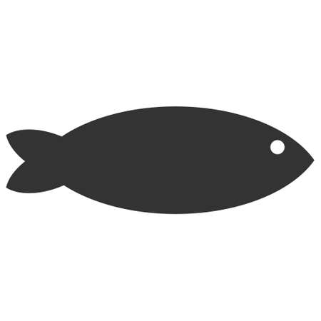 Fish vector illustration. Flat illustration iconic design of fish, isolated on a white background.のイラスト素材