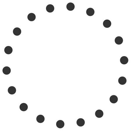 Dotted circle frame vector illustration. Flat illustration iconic design of dotted circle frame, isolated on a white background.のイラスト素材