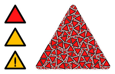 Itself recursion collage danger triangle template. Vector danger triangle template composition is...