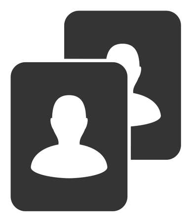 Man photos raster illustration. Flat illustration iconic design of man photos, isolated on a white background.の写真素材