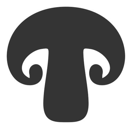 Champignon raster illustration. Flat illustration iconic design of champignon, isolated on a white background.の写真素材