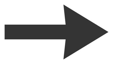Right arrow vector illustration. Flat illustration iconic design of right arrow, isolated on a white background.のイラスト素材