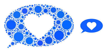 Love status mosaic icon. Vector collage done of randomized virus cell icons. Virus cell mosaic love status icon. Love status collage for breakout templates.のイラスト素材