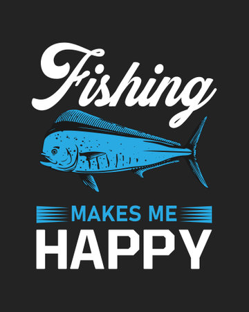 Fresh fish menu design, vector illustration. T-shirt print design.のイラスト素材