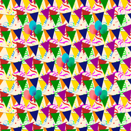 Seamless pattern with celebratingのイラスト素材