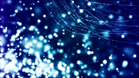 Christmas background with nice falling snowflakesの写真素材