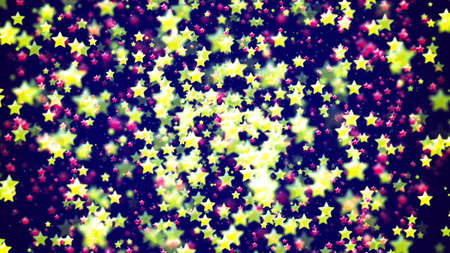 Abstract Background with nice multicolor flying starsの写真素材