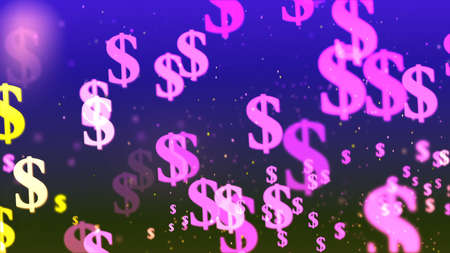 Background with nice flying dollarsの写真素材