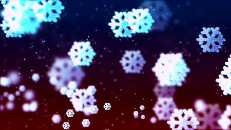 Background with nice falling snowflakesの写真素材