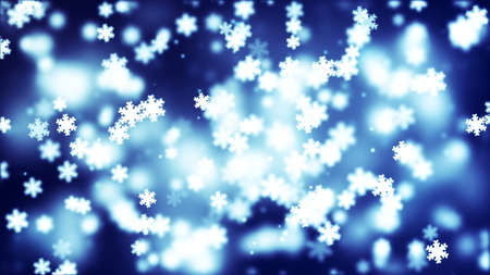 Background with nice falling snowflakesの写真素材