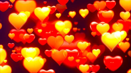 Flying Hearts, Abstract Backgroundの写真素材