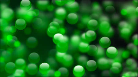 Background with nice flying green bubblesの写真素材
