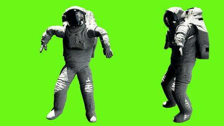 Astronaut dancing hip hop.の写真素材