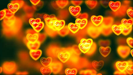 Flying Hearts, Abstract Backgroundの写真素材
