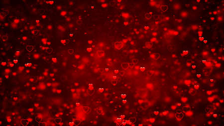 Background, flying hearts and particlesの写真素材