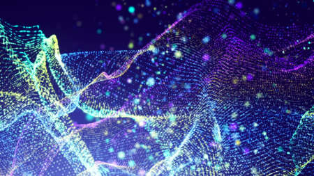 Background with nice abstract multicolor linesの写真素材