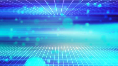 Background with nice abstract sci fi retro tunnel