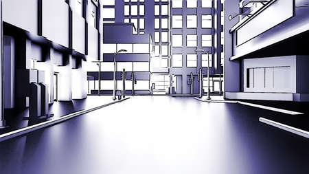 scene of the city buildings. .の写真素材