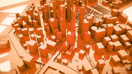 scene of the brown city buildings .の写真素材