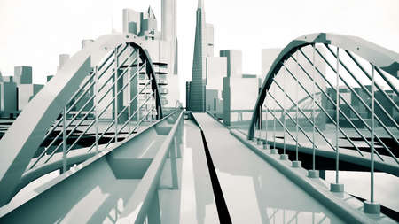 scene of the urban gray city buildingsの写真素材