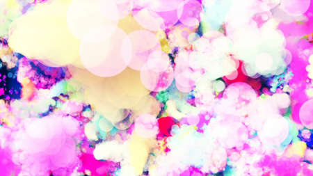 CGI graphics with burst of colorsの写真素材