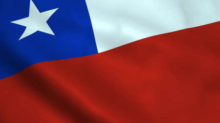 Realistic Chile flagの写真素材