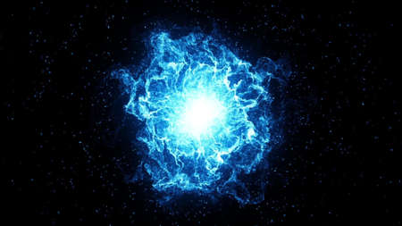 Big bang, big explosion in the space.の写真素材