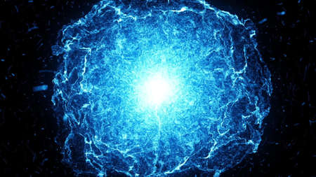 Big bang, big explosion in the space.の写真素材