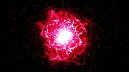 Big bang, big explosion in the space.の写真素材