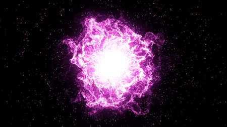 Big bang, big explosion in the space.の写真素材