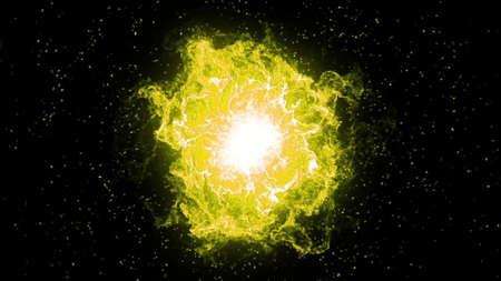 Big bang, big explosion in the space.の写真素材